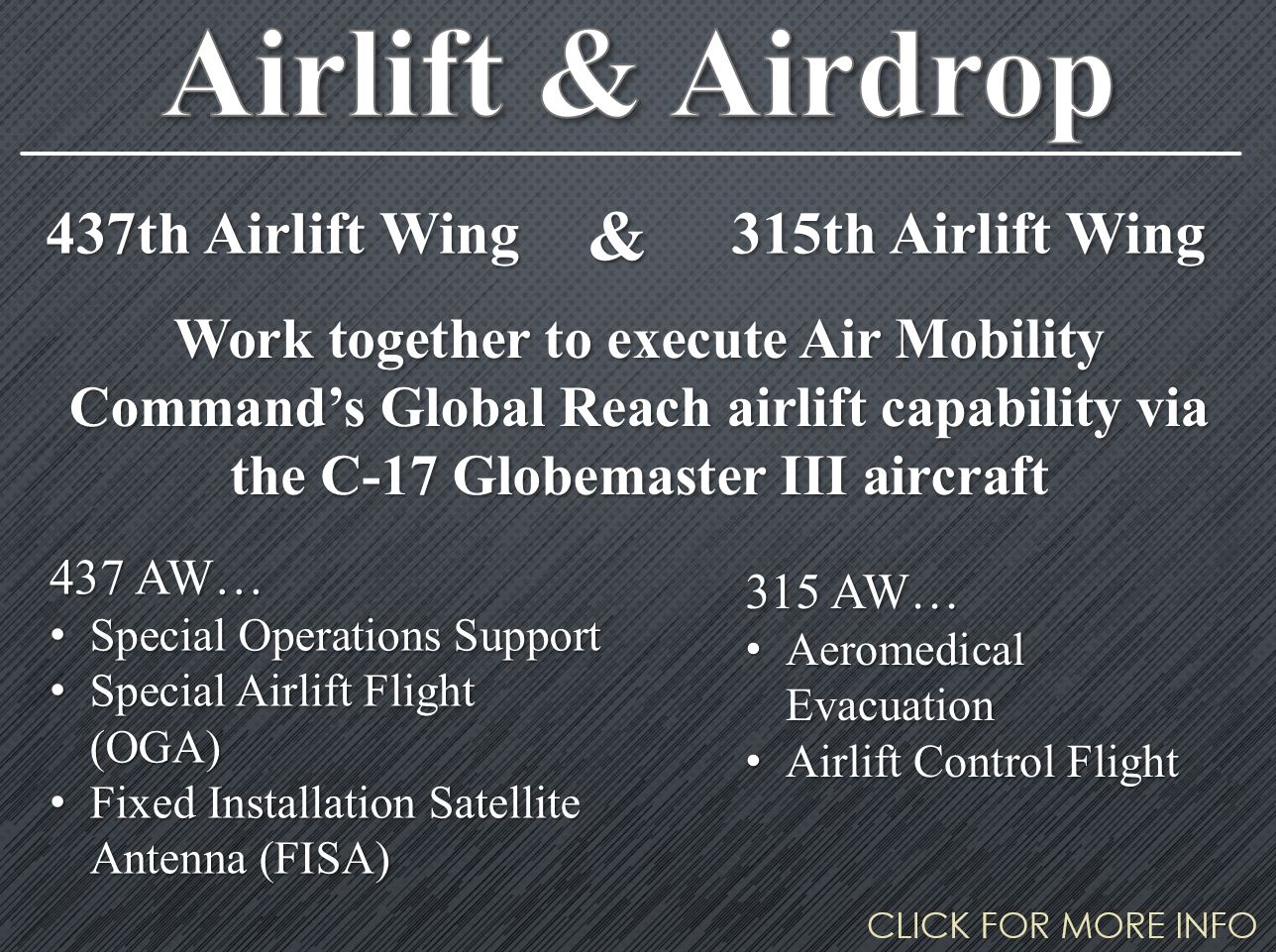 An infographic for Airlift and Airdrop