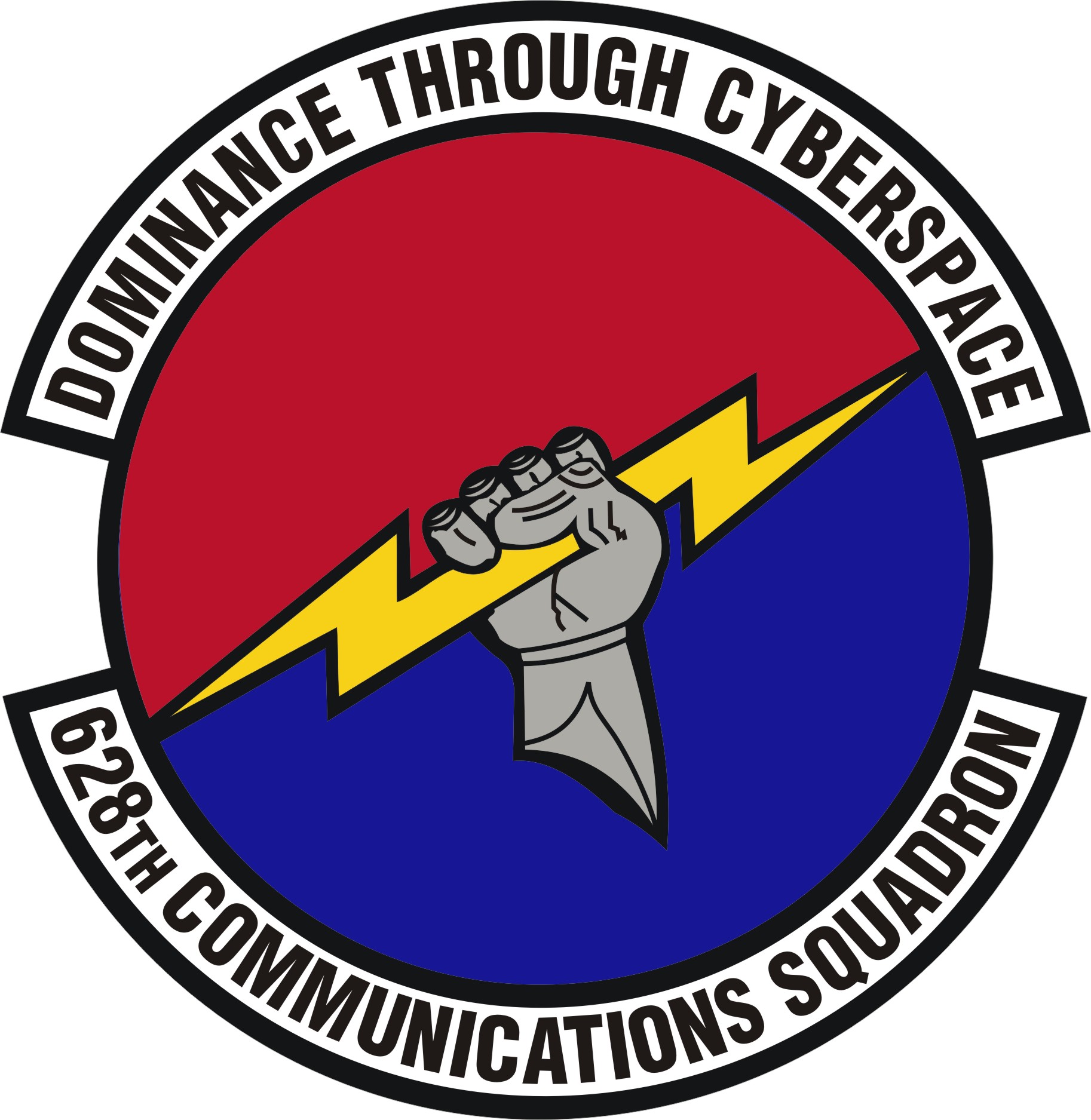A logo for the 628th Communications Squadron