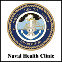 A logo for the Naval Health Clinic