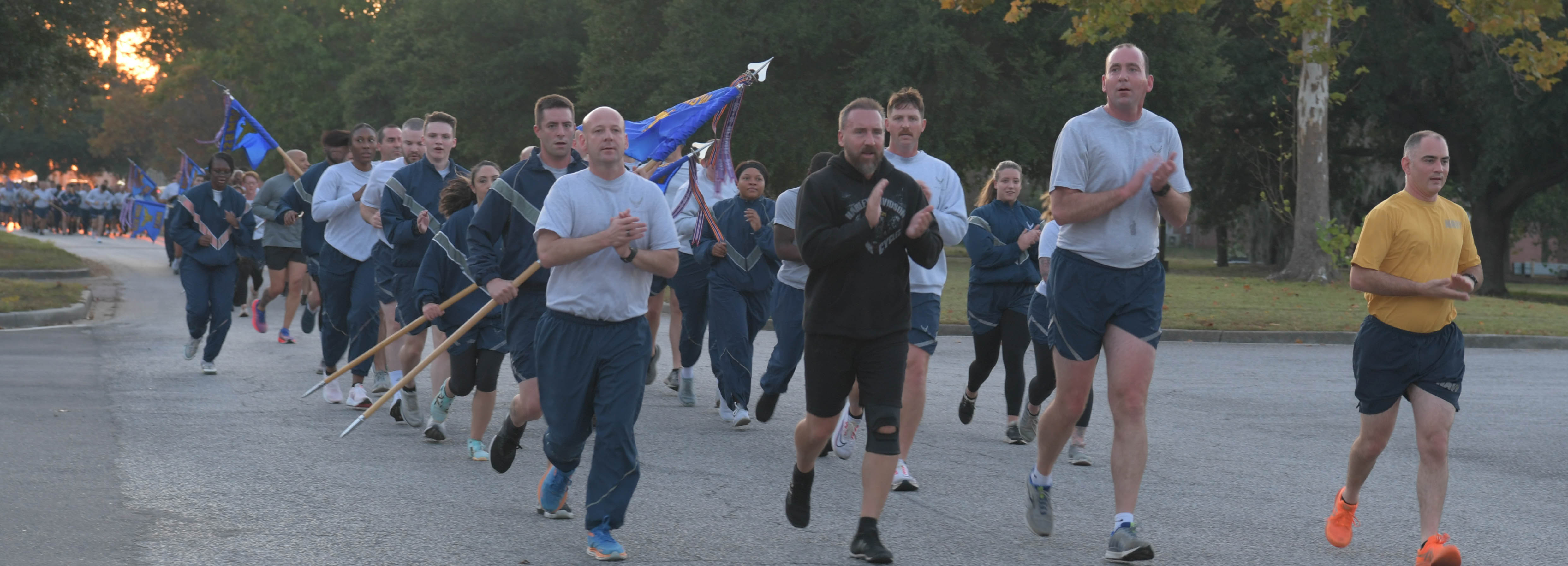 Team Charleston embraces Warrior Heart Culture during wing formation run