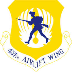 Logo for the 437th Airlift Wing Logo for the 437th Airlift Wing