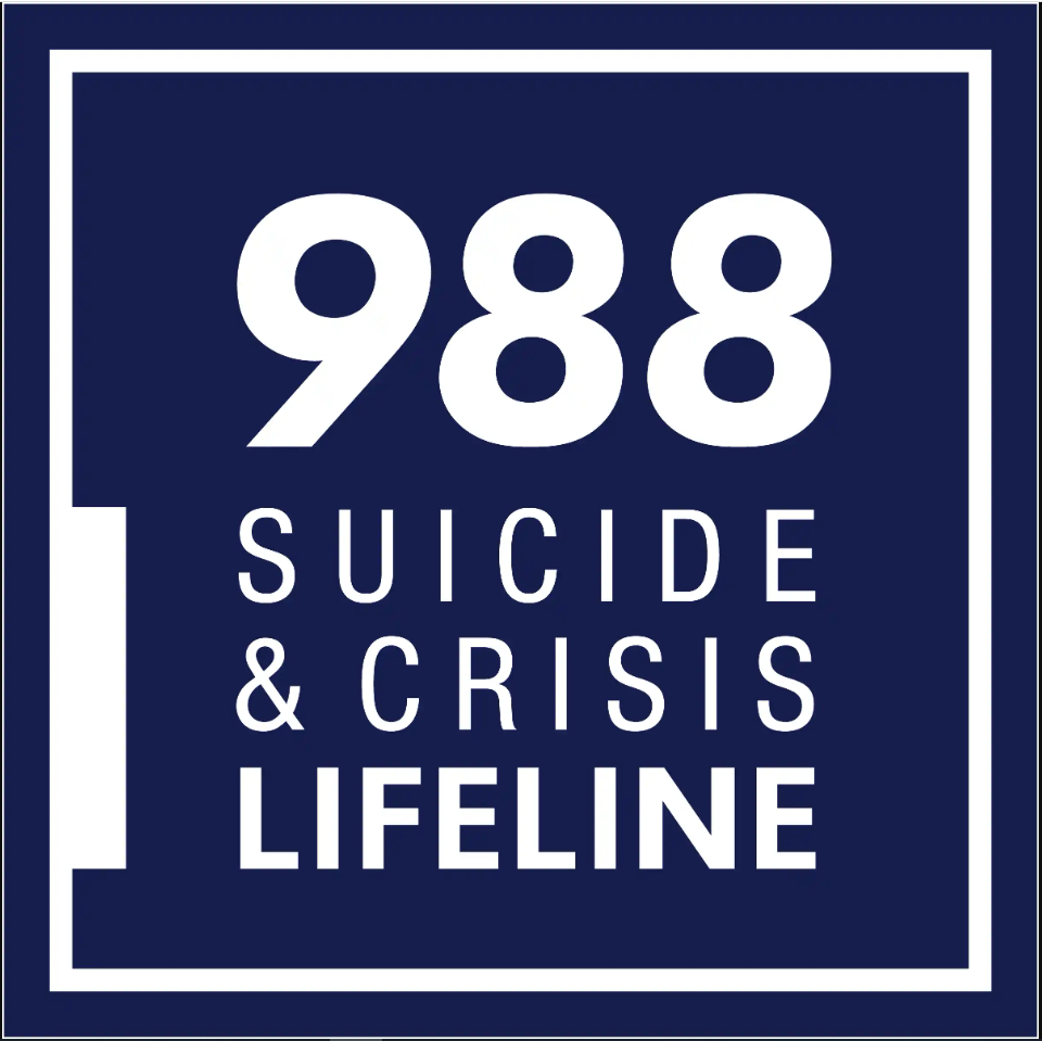 A logo for 988 Suicide and Crisis Hotline