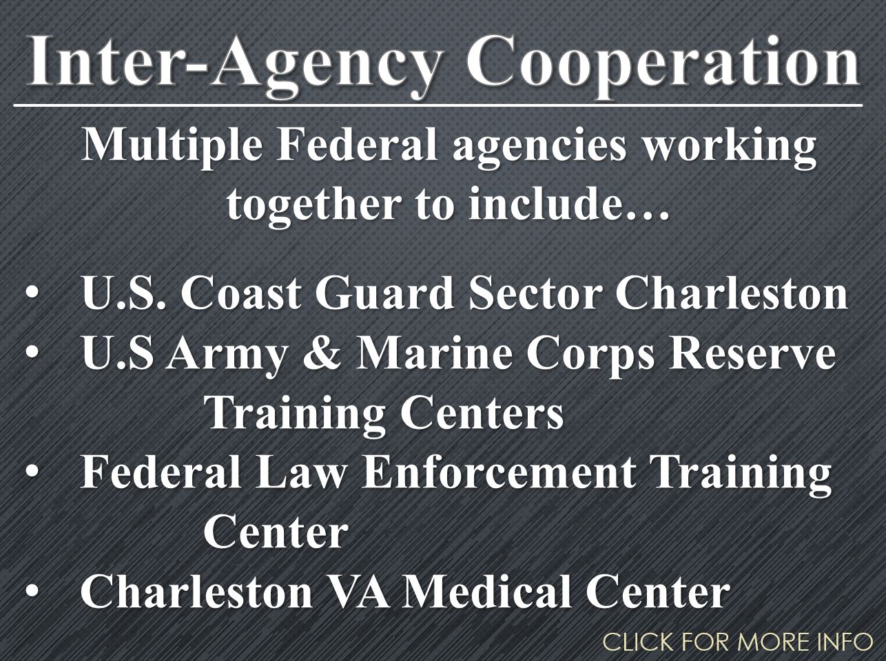 An infographic for Inter-Agency Cooperation
