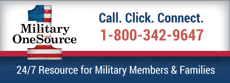 A logo for Military One Source 1-800-342-9647