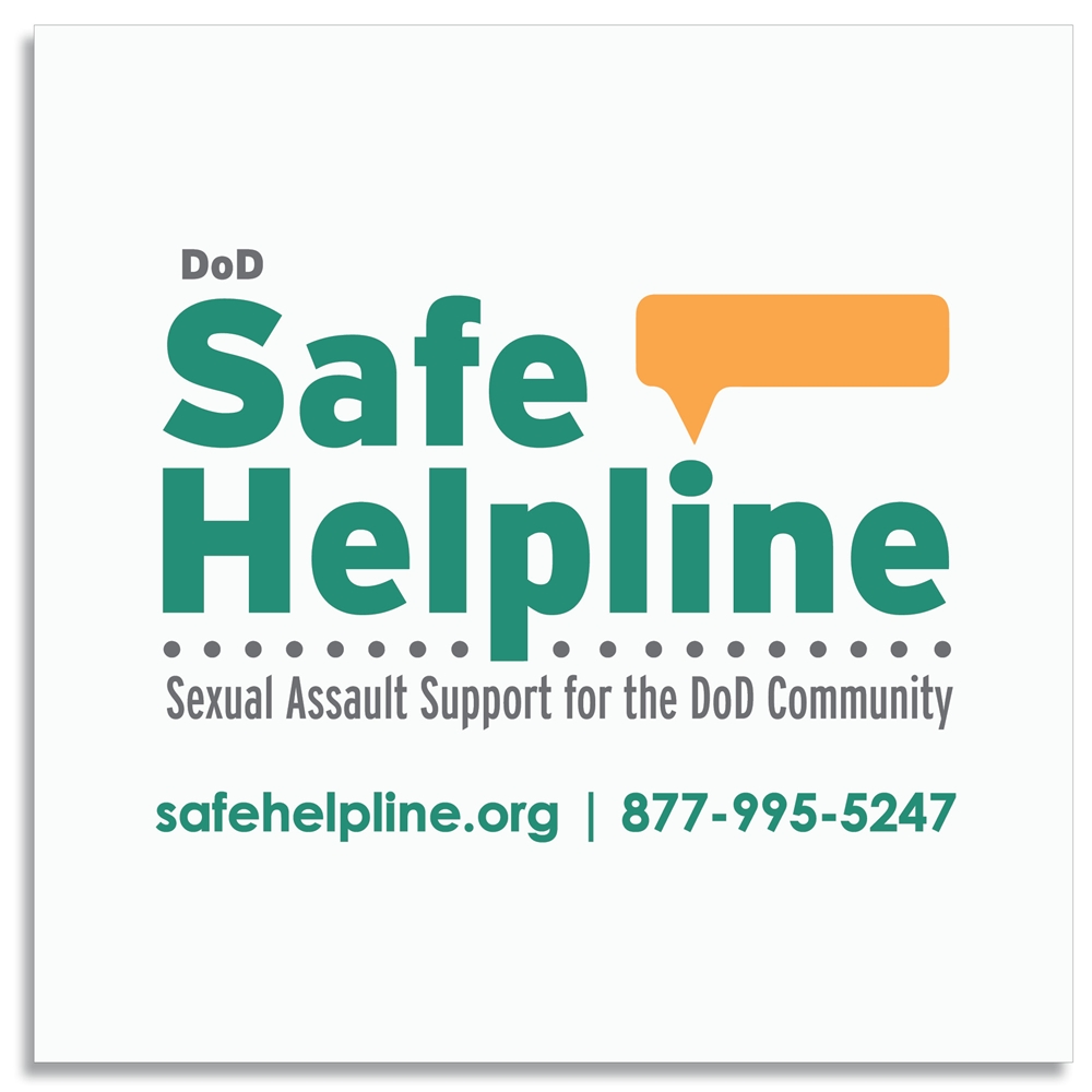 A logo for the DoD Safe Helpline 877-995-5247
