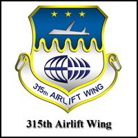 A logo for the 315th Airlift Wing