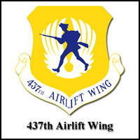A logo for the 437th Airlift Wing