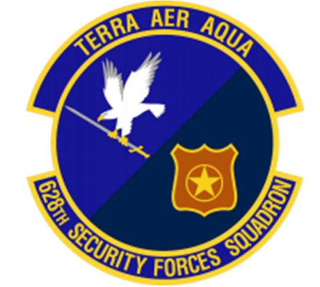 A logo for the 628th Security Forces Squadron