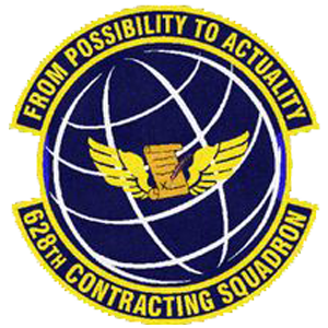 A logo for the 628th Contracting Squadron