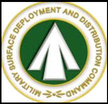 A logo for the Military Surface Deployment and Distribution Command